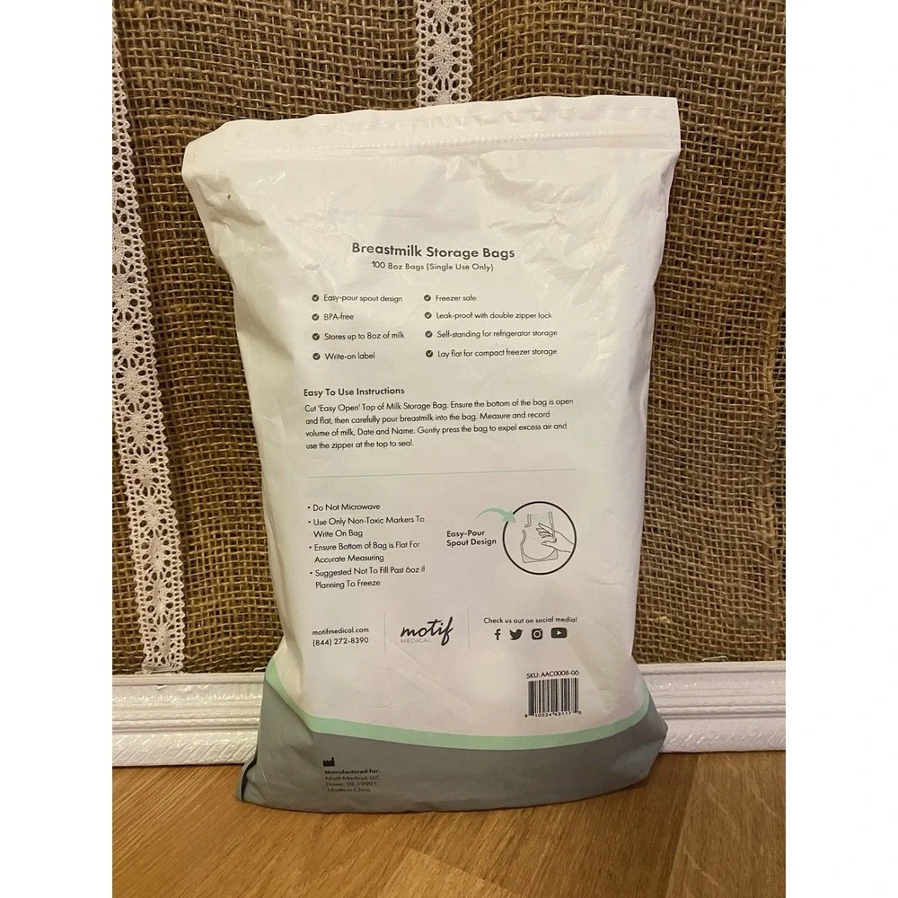 Brand New Never Opened 100 Count Motif Breast Milk Storage Bags - Picture 11 of 11
